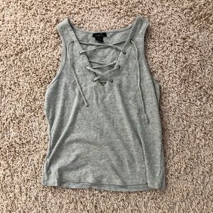 Grey Crop Tank Top